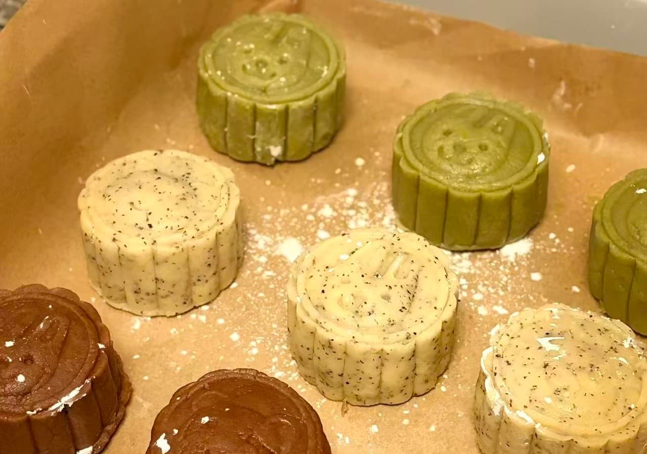 Handmade mooncakes prepared during the Mooncakes & Making gathering at Oasis HQ