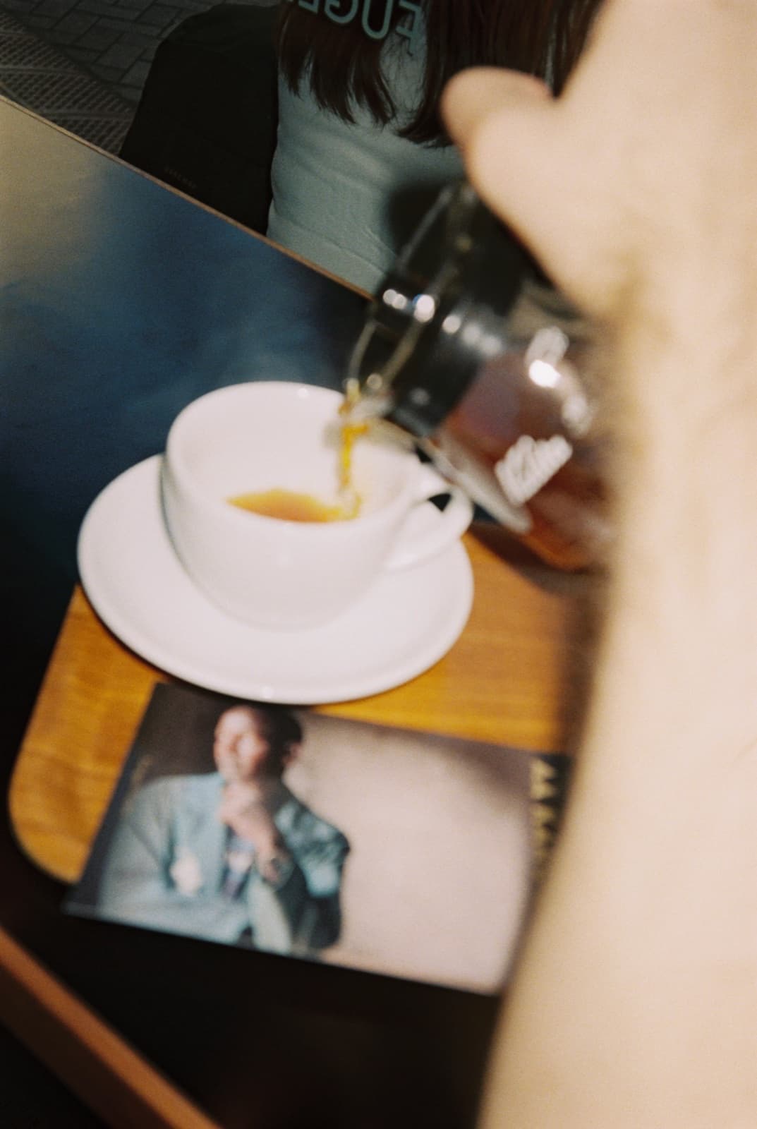 Coffee being poured during Sip and Flow coworking at Oasis HQ