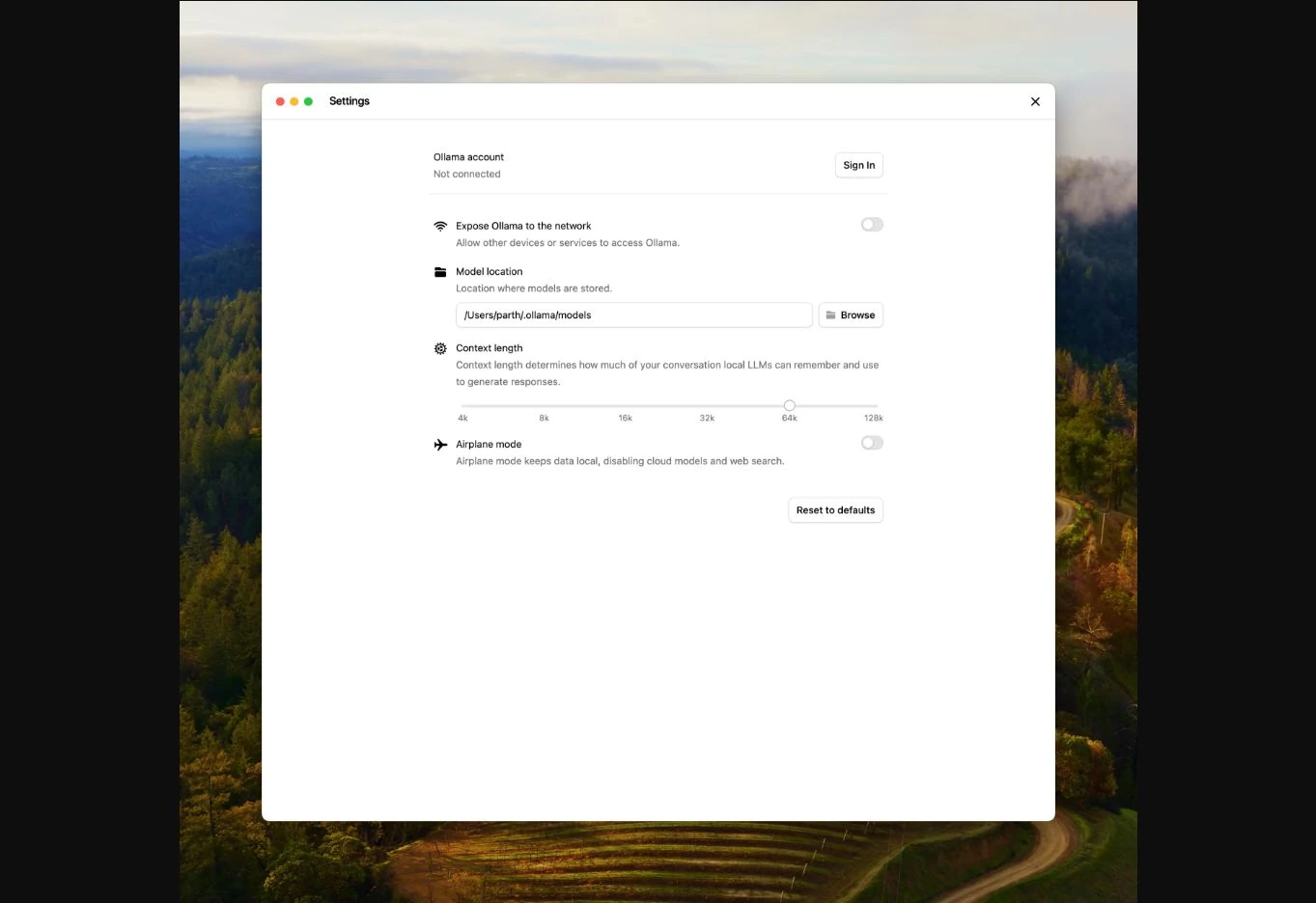 Ollama installing local models