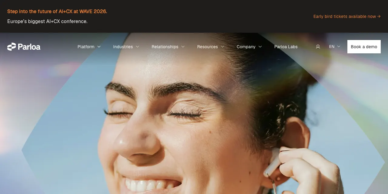 Parloa homepage