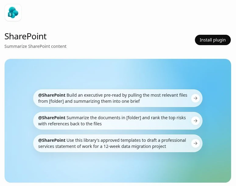Sharepoint ChatGPT Plugin