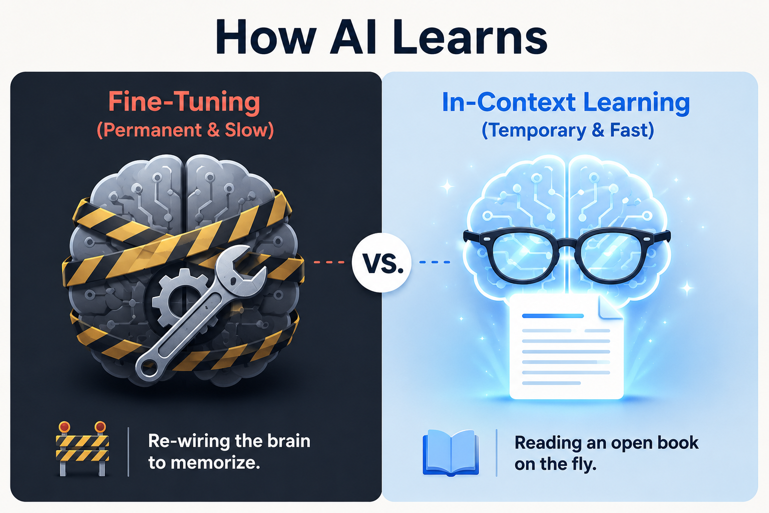fine-tuning vs in-context learning