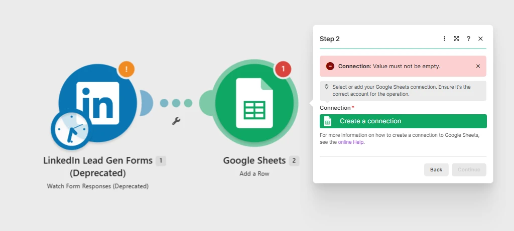 make LinkedIn Lead generation Workflows
