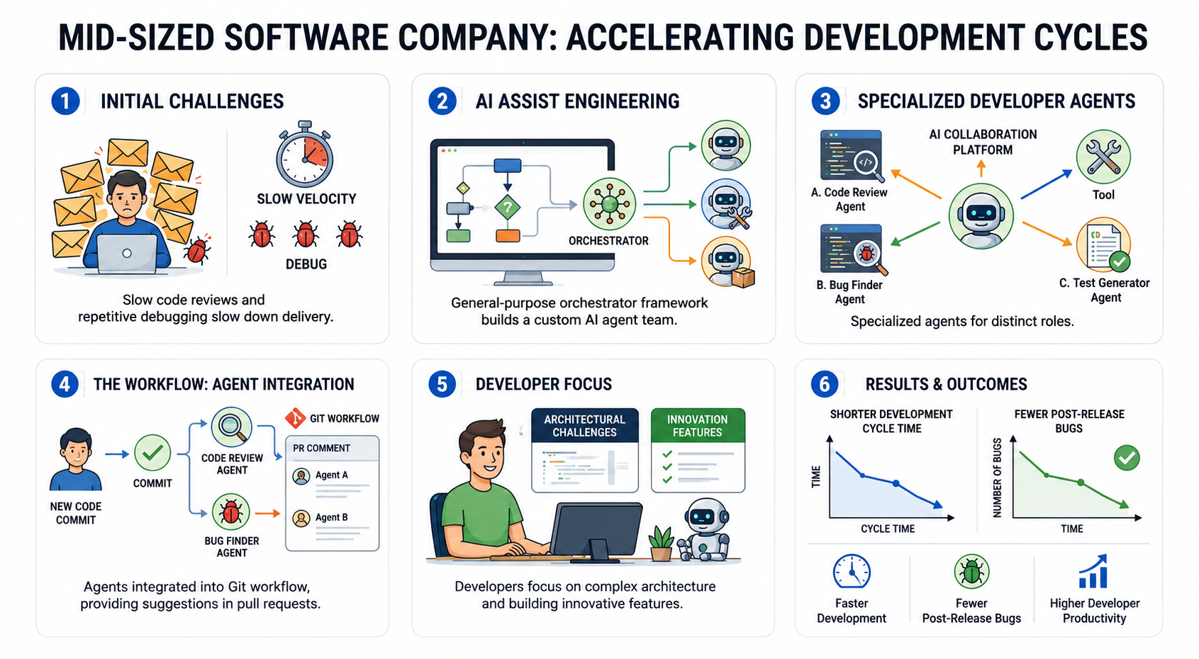 Mid sized software company: Accelerating development cycles