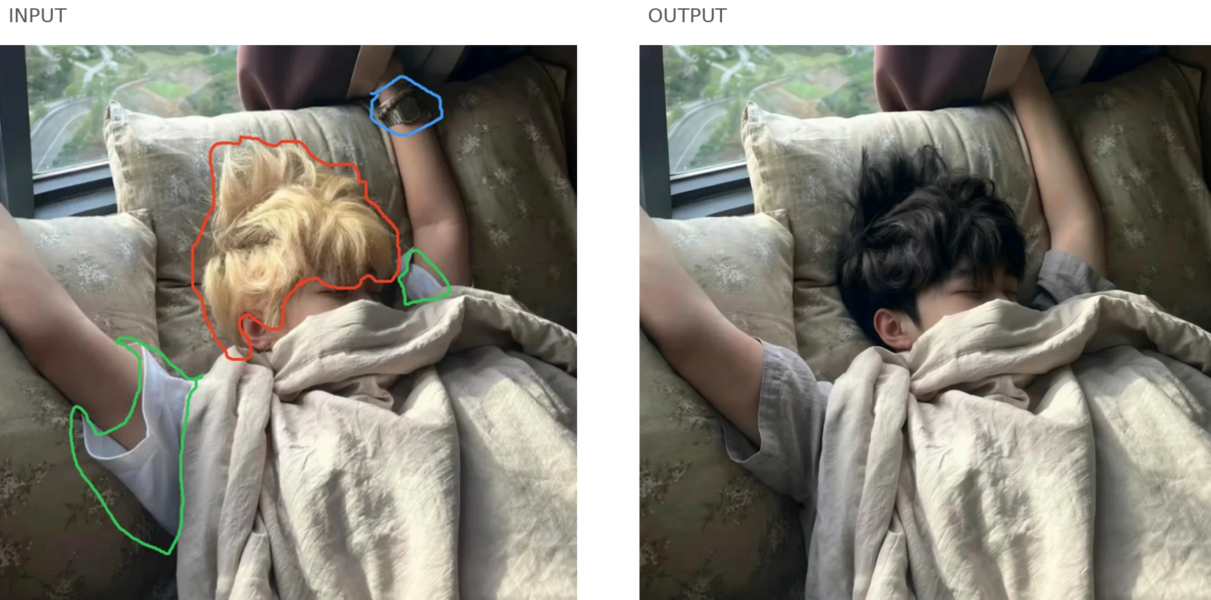 Qwen Image 2.1 changing highlighted area