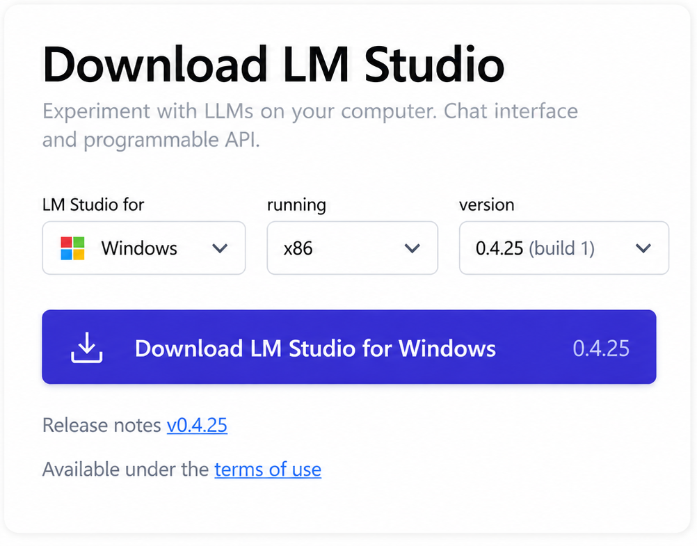 downloading LM Studio
