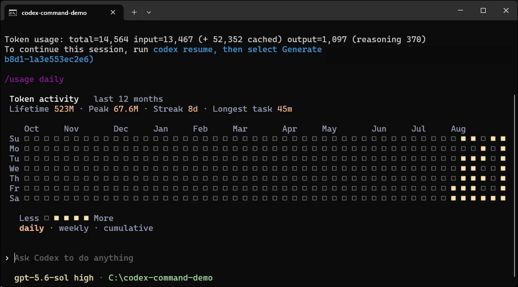 Codex CLI Command /usage
