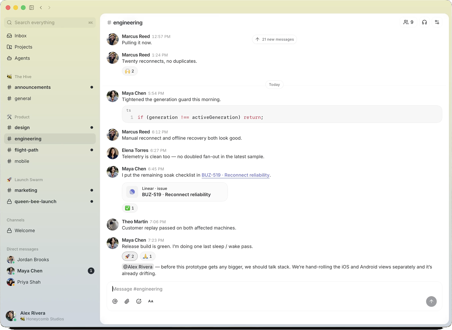 Buzz.xyz web interface